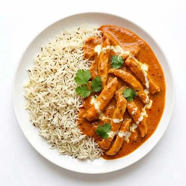 Indian Butter Chicken with Jeera Rice